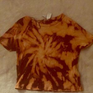 A bleach tie-dye shirt